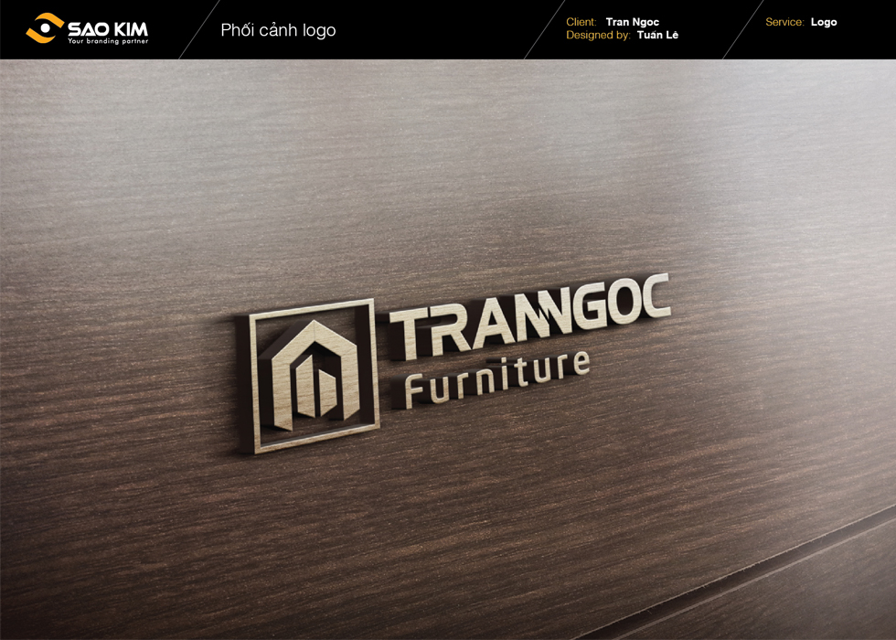 Trần Ngọc - Thiết kế logo cho doanh nghiệp sản xuất nội ngoại thất Trần Ngọc